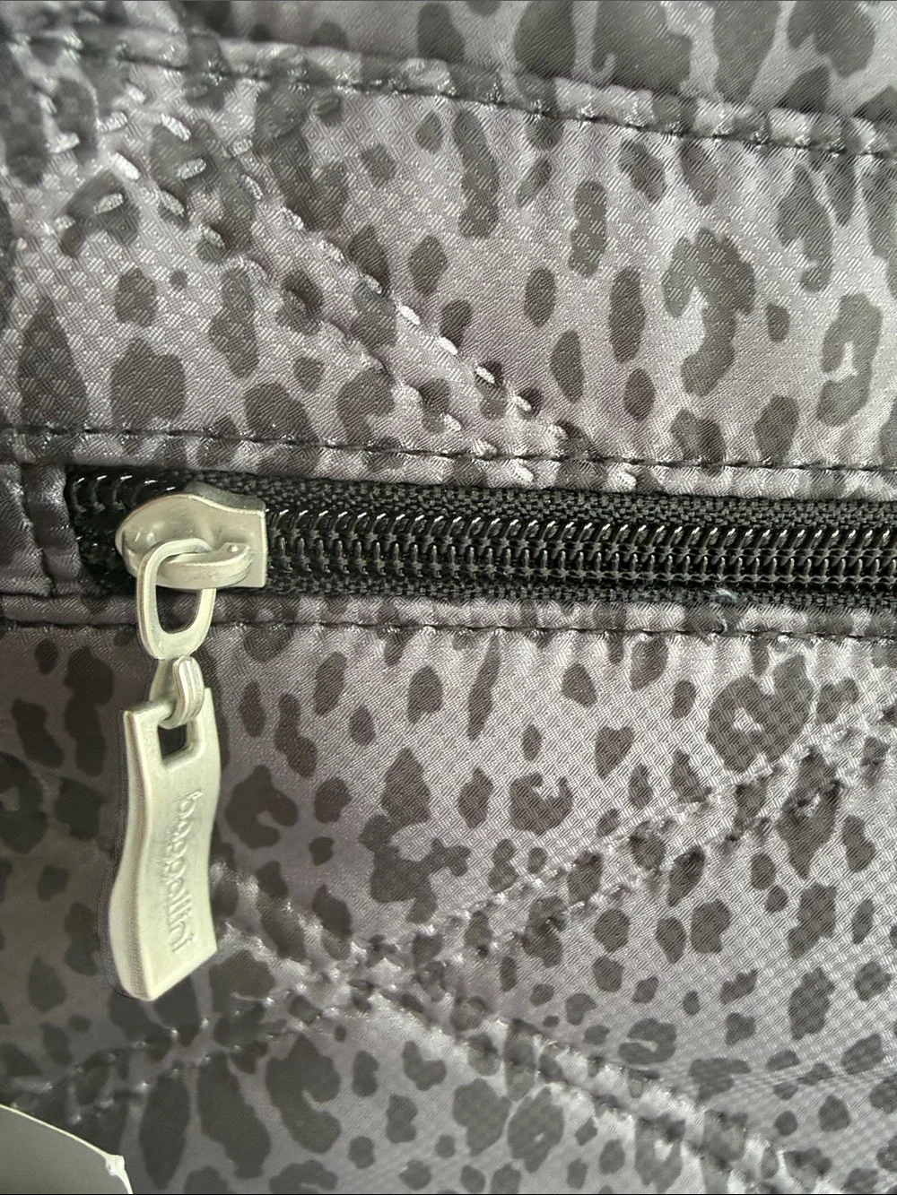 Baggallini Quilted Double Zip Anytime Crossbody in Charcoal Snakeskin Quilt - Picture 6 of 16